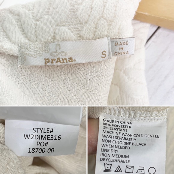 {prAna} Soft Ivory Dimension Crop Top - Picture 8 of 8